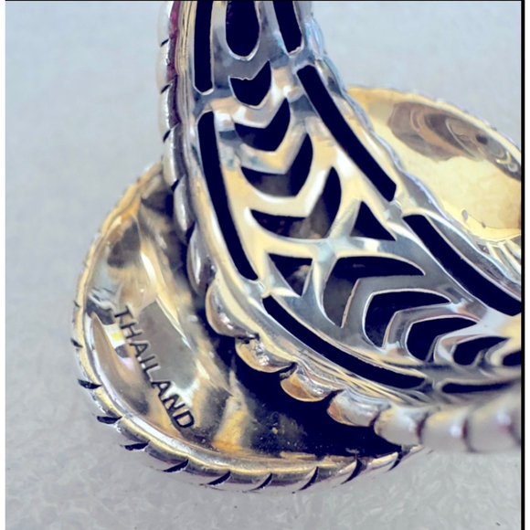 JAI Sterling Silver 925 Heritage Statement Ring, size 6 - Picture 10 of 10